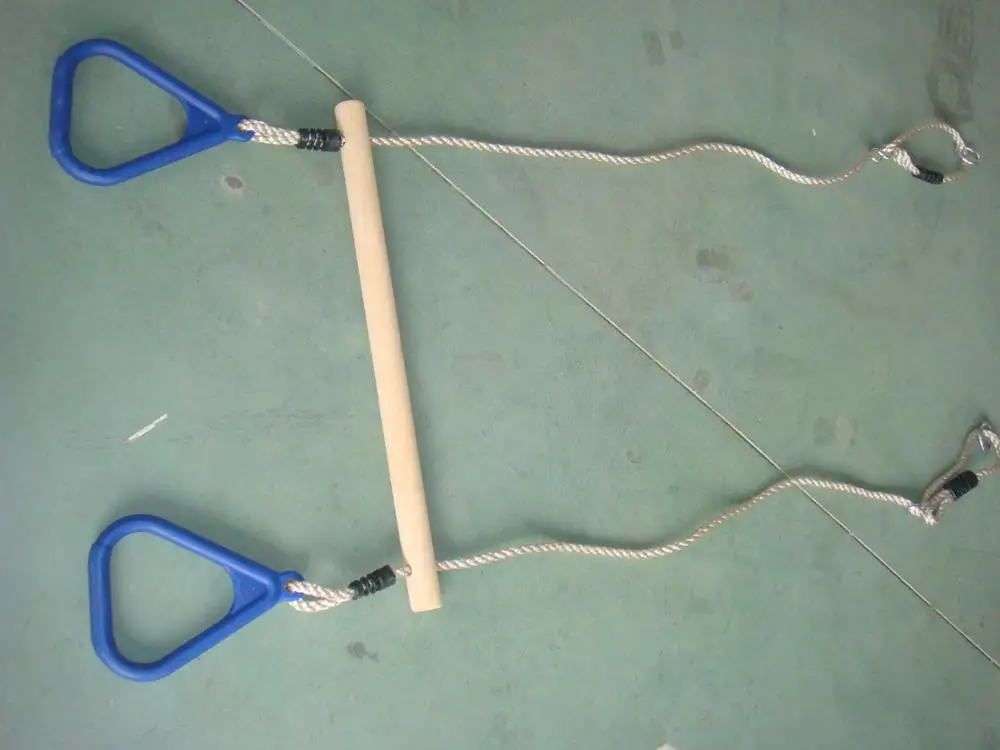 
Wooden Trapeze Bar With Rings for Climbing Frames and Garden Swings 