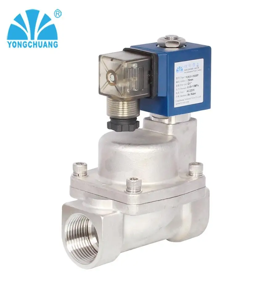 Yongchuang high pressure stainless steel 100 bar  CO2 solenoid valve