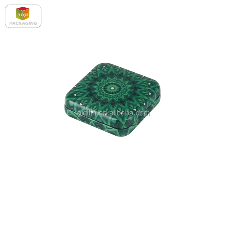 Condom metal tin box with hinged lid