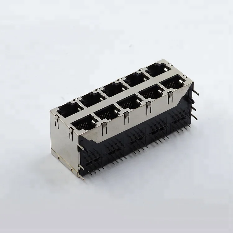 Yueqing city Factory модульный разъем 2*5 10 port экранированный RJ45 двойной Выравнивающий со