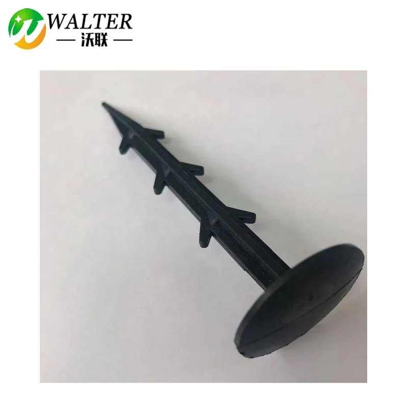Plastic Garden Securing Pegs Tool Flexible Fixing Fabric Peg Nails Landscape Edging Stakes Barb Staples Large Nail Head for Weed