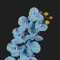 55cm real touch pink orchid plant artificial phalaenopsis orchids in pot for home decoration