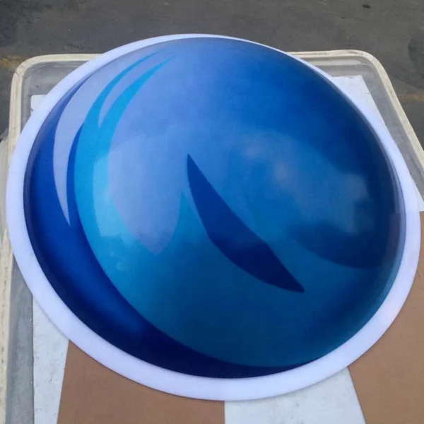 Опаловый белый акриловый светодиодный купол с липкой картой, акриловый купол для карты