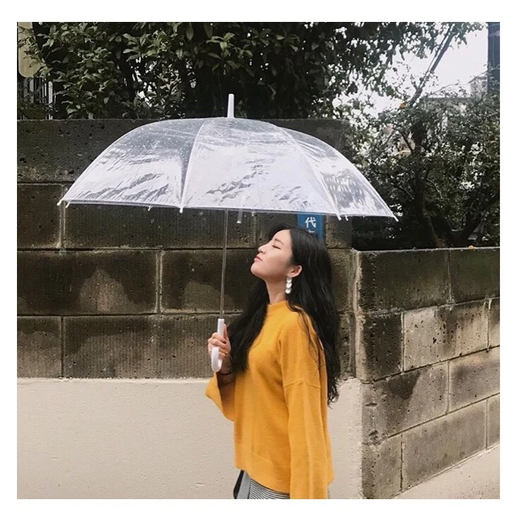 Wholesale cheap poe clear umbrella disposable transparent umbrella