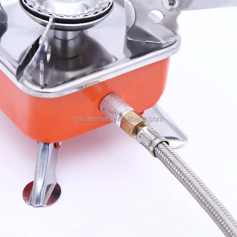 Nozzle Butane Cans/Cartridge Split Type Square Mini/Pocket Camping Hiking Backpacking Gas Burner Stove OEM Orders Accepted