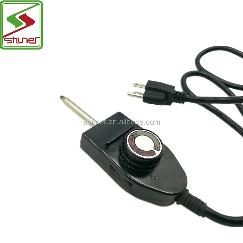 temperature adjusting Electric Grill Power Plug with Thermostat