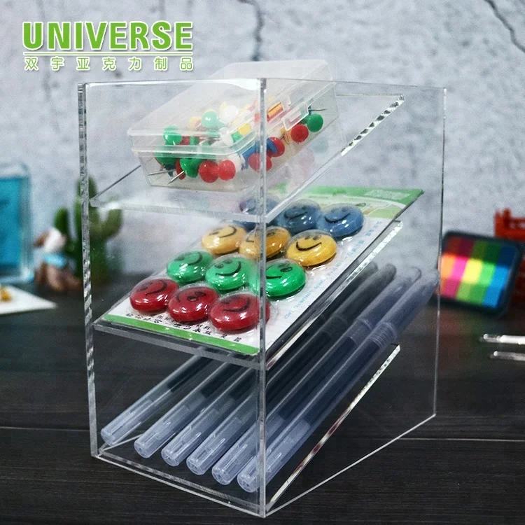  Продажа с завода UNIVERSE держатель для файлов из оргстекла аккуратный индивидуальный акриловый Органайзер хранения документов канцелярский стеллаж