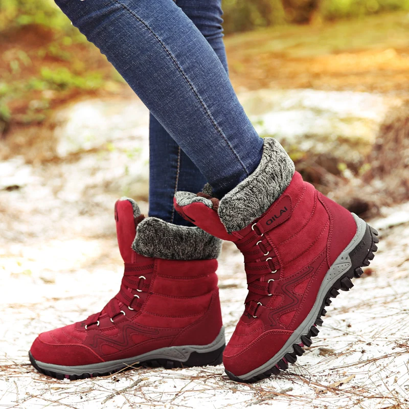 Cheap Ladies Snow Shoes,Faux Fur Winter Shoes For Women,Italian Genuine Leather Warm Boots