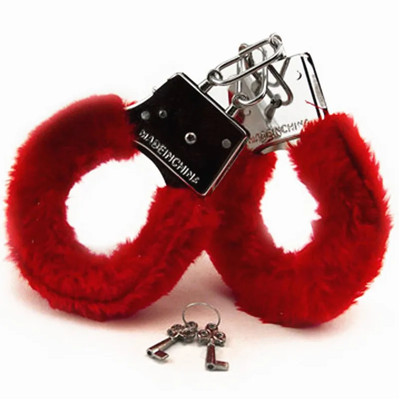 Smart menottes sexy handcuffs Furry Metal Fancy Dress sex Night Stag Do Pink 7 color Fluffy Handcuffs