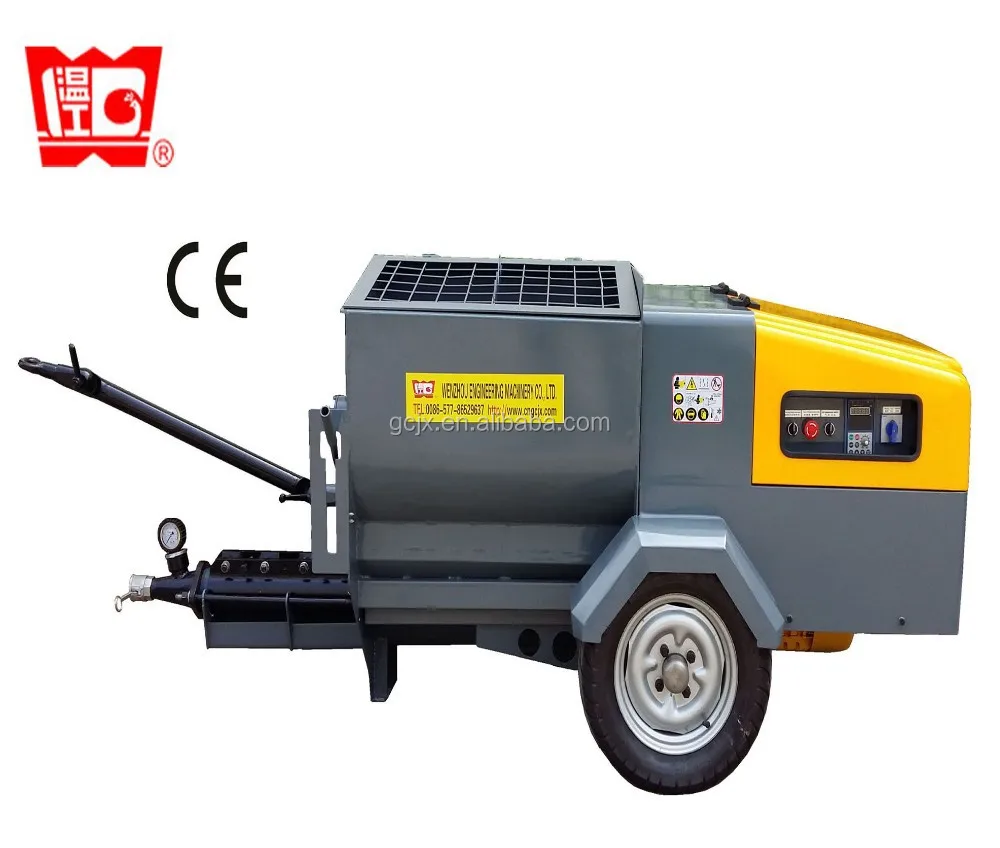 60L/min Hydraulic sand mortar pump cement plastering mixing machine for sales