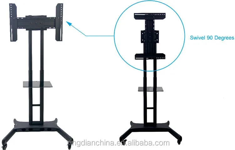 universal portrait and landscape lcd tv floor stand stand design