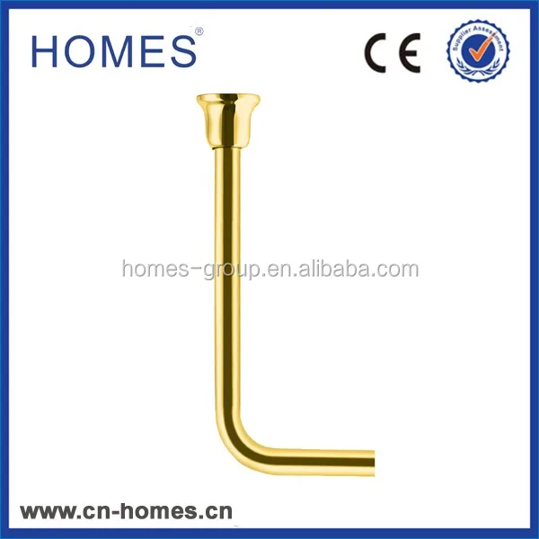 
LOW Toilet Level Flush Pipe-Gold plated 