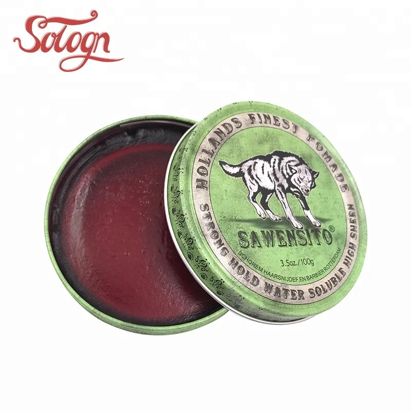 Own brand professional barber or salon strong medium hold shine water based aluminum jar hair pomade paste