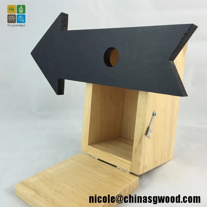 Chinese Wooden pet Cage lovely small bird nest box wood bird feeder house wholesale