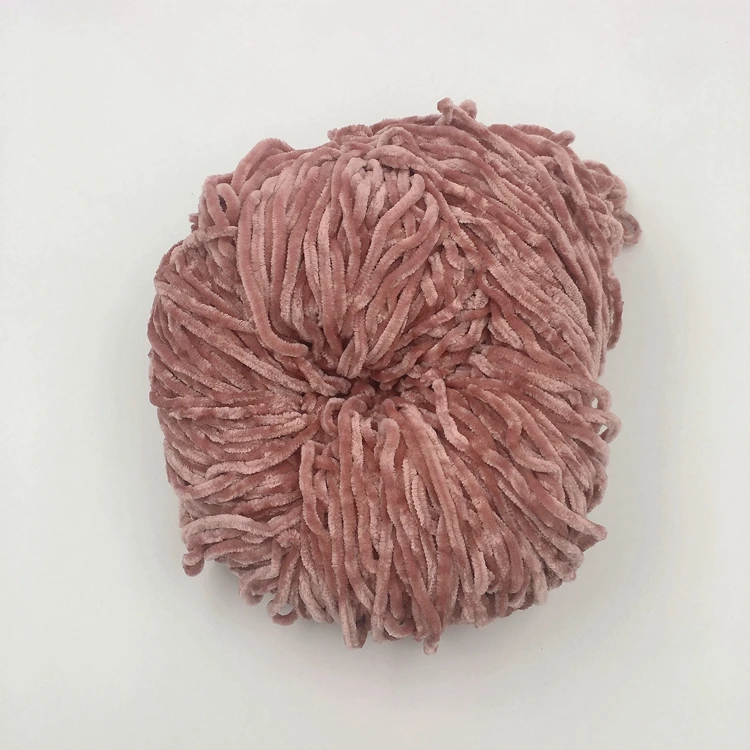 
Factory 1/1.85nm polyester chenille dyed yarn for knitting 