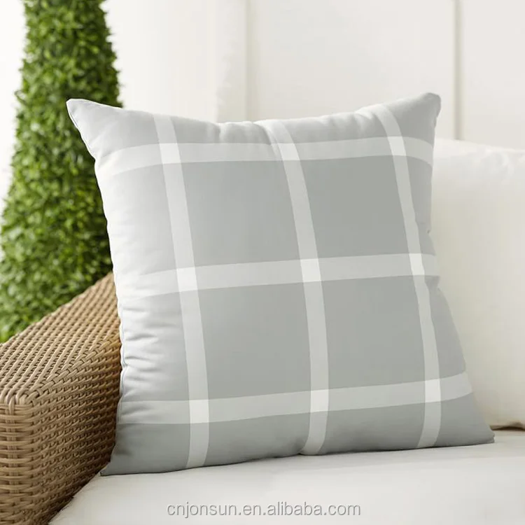 Оптовая цена Проверьте шаблон Декоративные Бросок Подушка пуховая подушка
