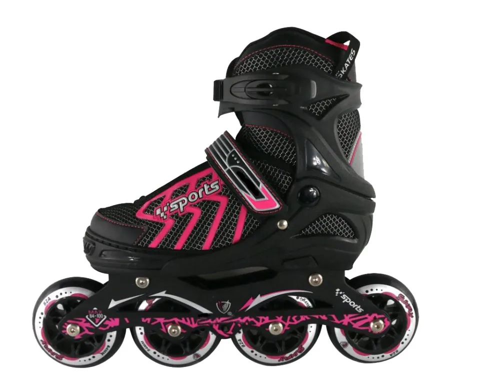 Съемная алюминий город запустить Инлайн роликовых коньках обувь четыре колеса PU со светодиодным миганием