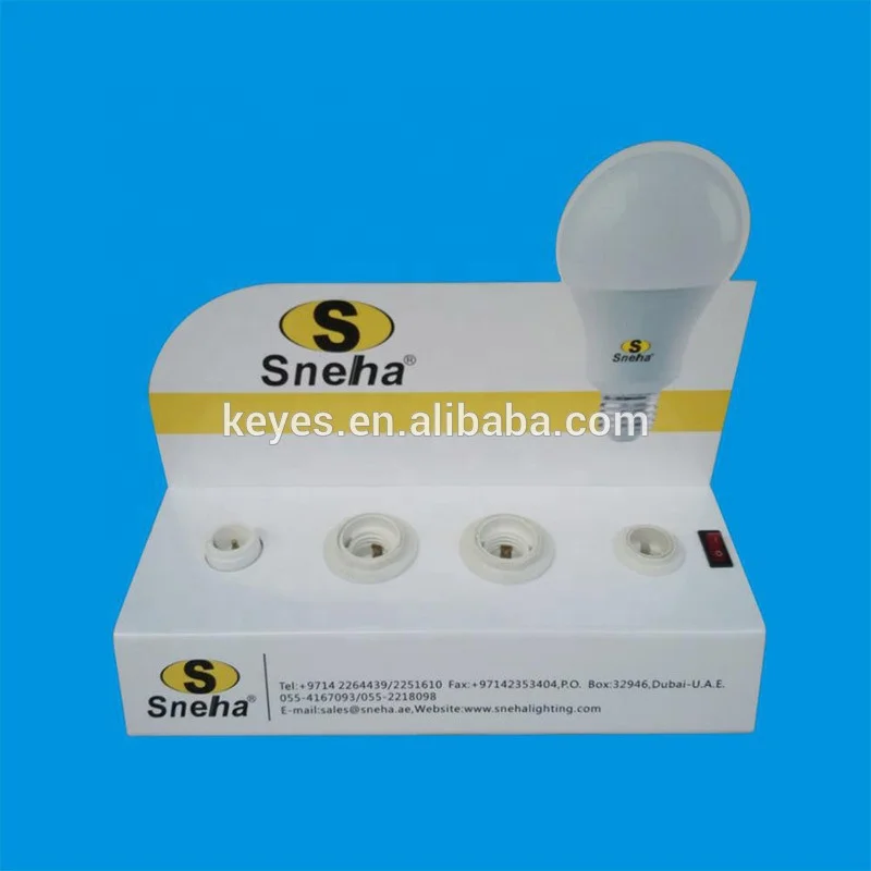 e27 lamp tester for shop 4 bulb bases led lamp display trade show