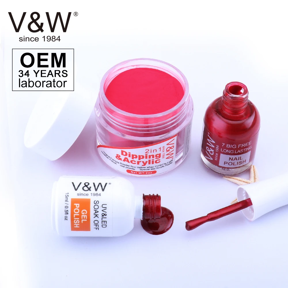 
OEM and ODM Factory price Dipping Powder 3in1 Perfect Color Match Gel Polish 