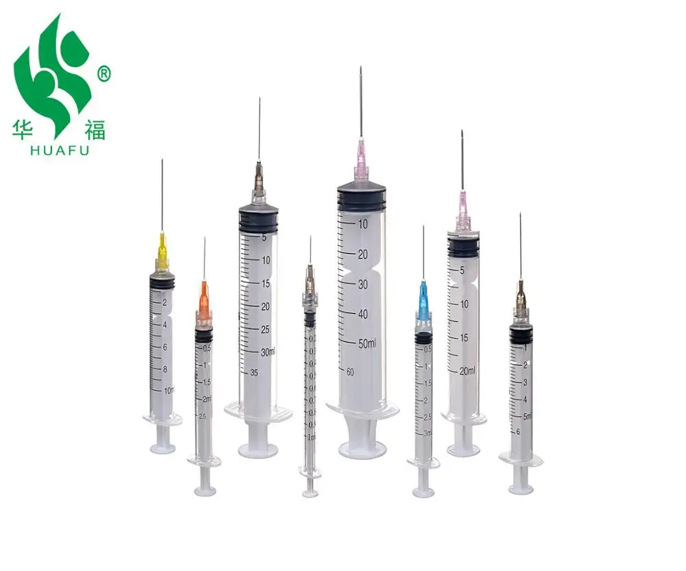 
disposable syringe luer lock with needle 5ml 21g 23g 32g needle 