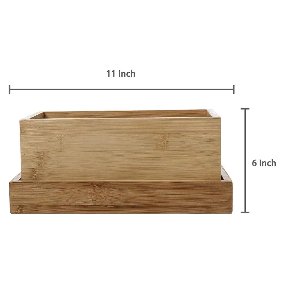 Wooden Plant Seeds Box, Indoor Outdoor Windowsill Kitchen Garden Herb / Flower Planter Trough