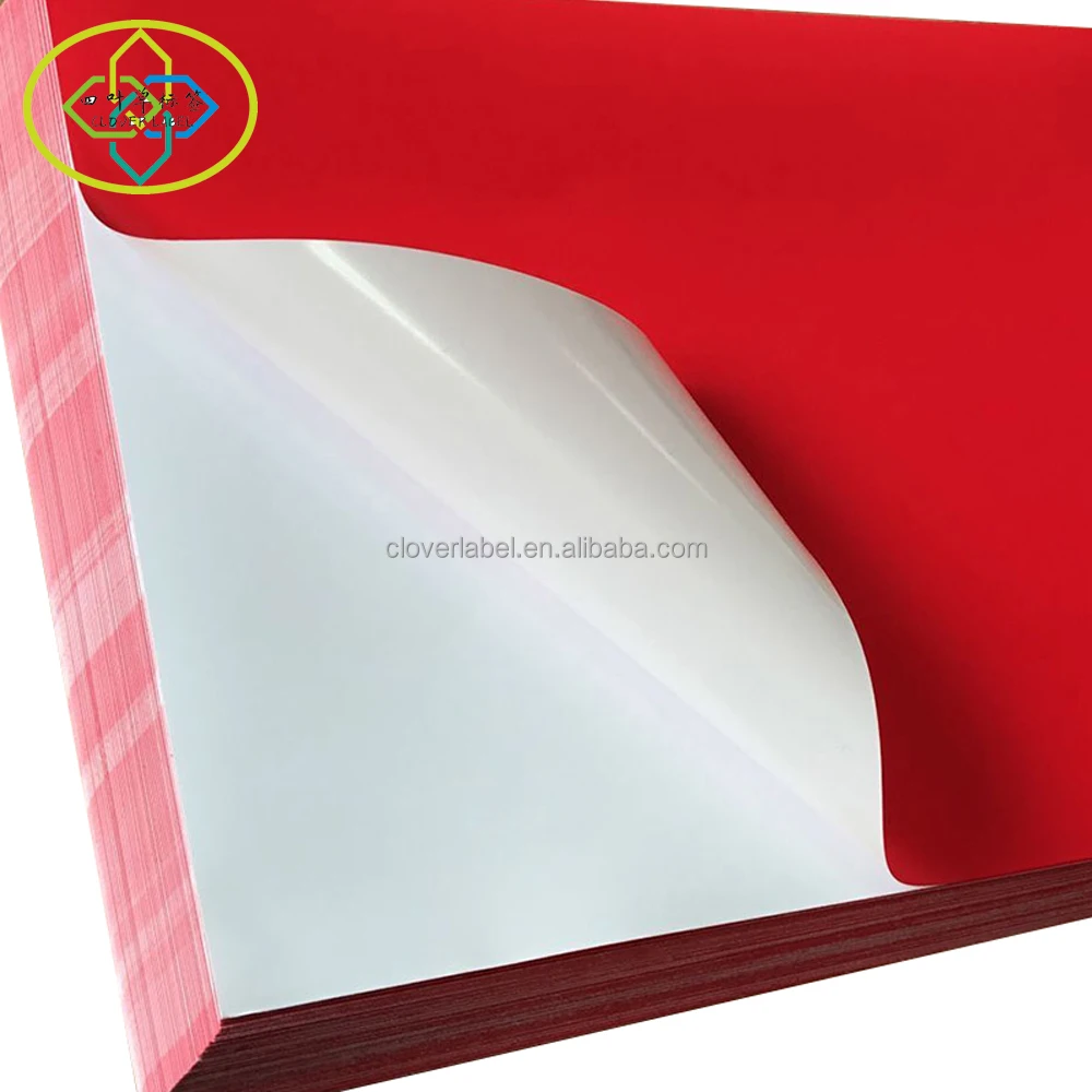 Matt paper Colorful Self Adhesive Fluorescent A4 Sticker Sheets