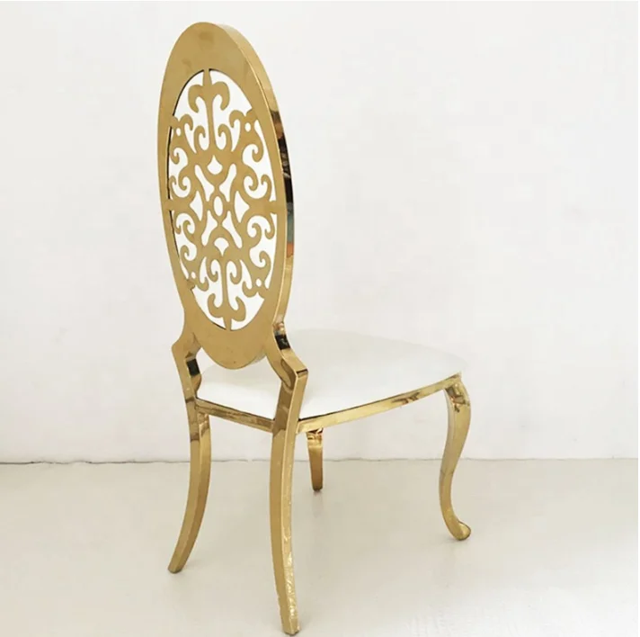 Luxury Banquet White Chair Furniture new design Stainless Steel for Wedding Dining Chair/ Banquet Hotel Upholstered Chairs