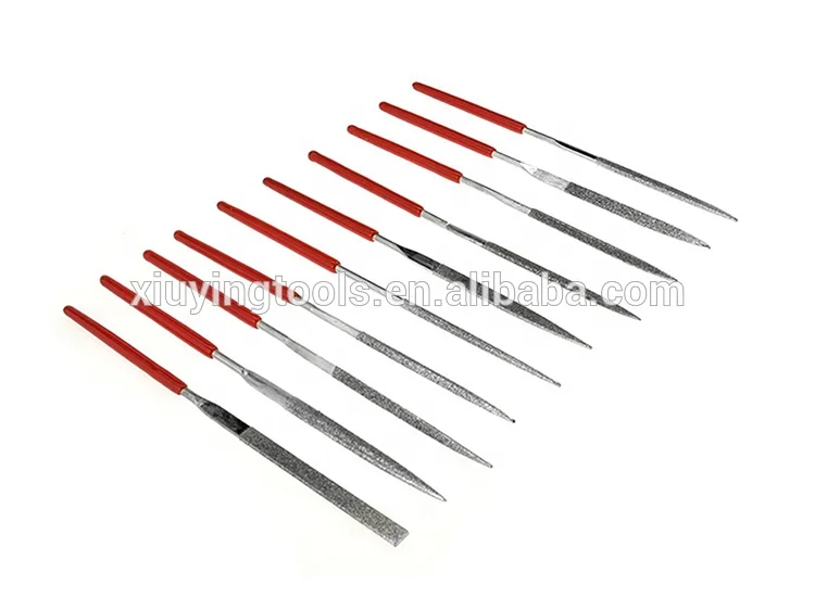 Мини Алмазные игольчатые напильники с титановым покрытием, набор из закаленного сплава, прочная сталь-мини набор игл Gcr15 из высокоуглеродистой стали