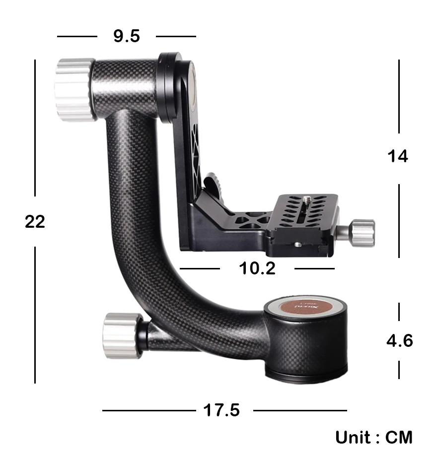 Xiletu XGH-1 Professional Gimbal tripod head for camera telephoto lens