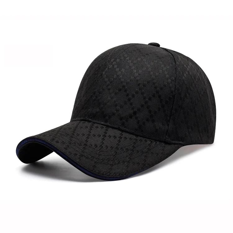 2024 fashion 100% polyester baseball cap luxury quality plaid gentleman baseball hats for mens
