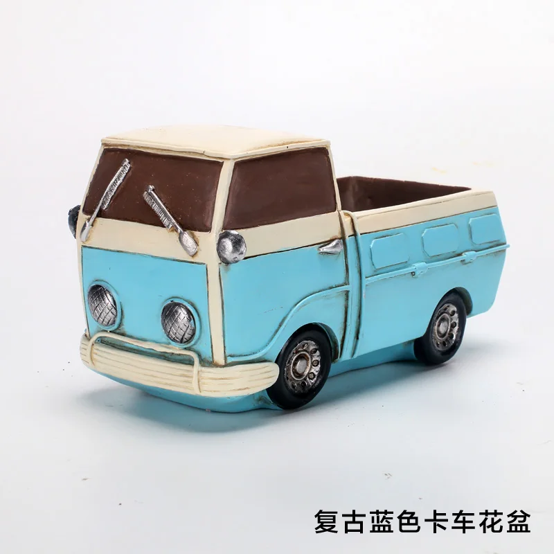 Roogo resin truck flower pot for wedding home decor