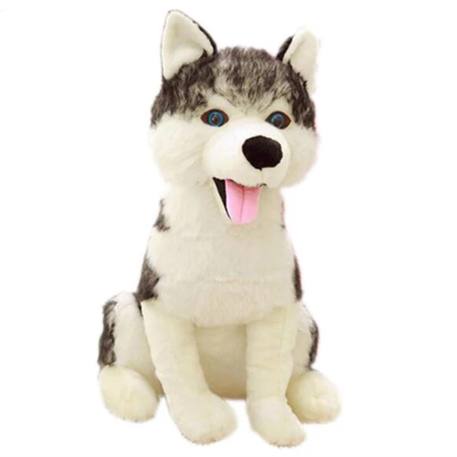Latest High qualitybest selling stuffed cute white Husky dog plush toys