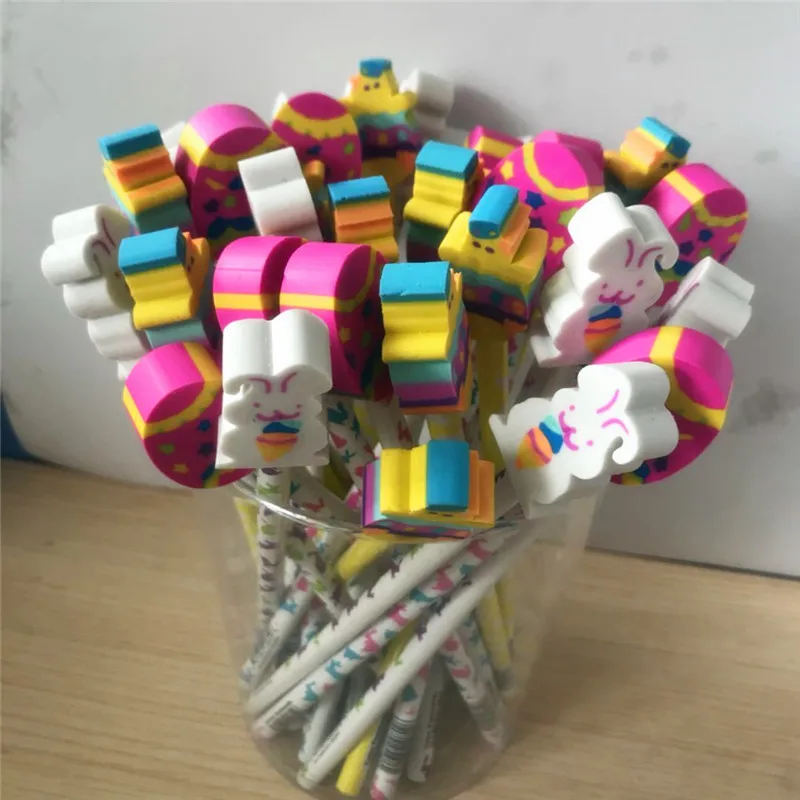 Необычный Пасхальный карандаш HB с пасхальными красивыми ластиками