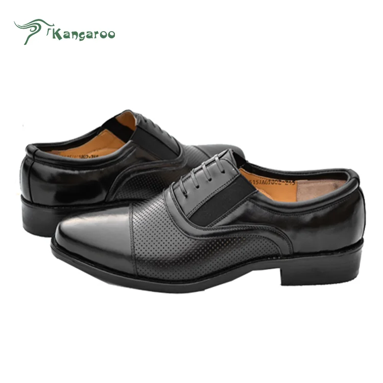 Officer work leather upper anti slip rubber sole ceremonial dress shoes