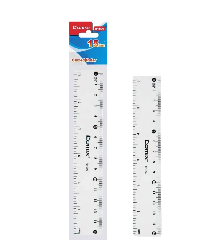Рекламная прозрачная пластиковая линейка Comix 15 см канцелярские товары для
