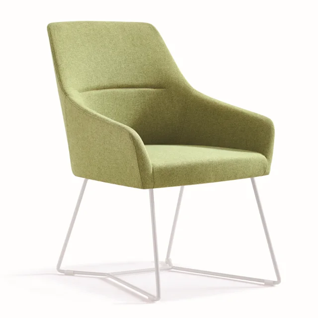 General Modern Green Office Armchair  Ergonomic Chair With Steel Base