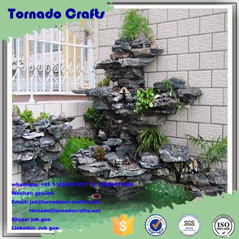 all types of rockery home decor indoor wall waterfall fountains artificial fake rock sale