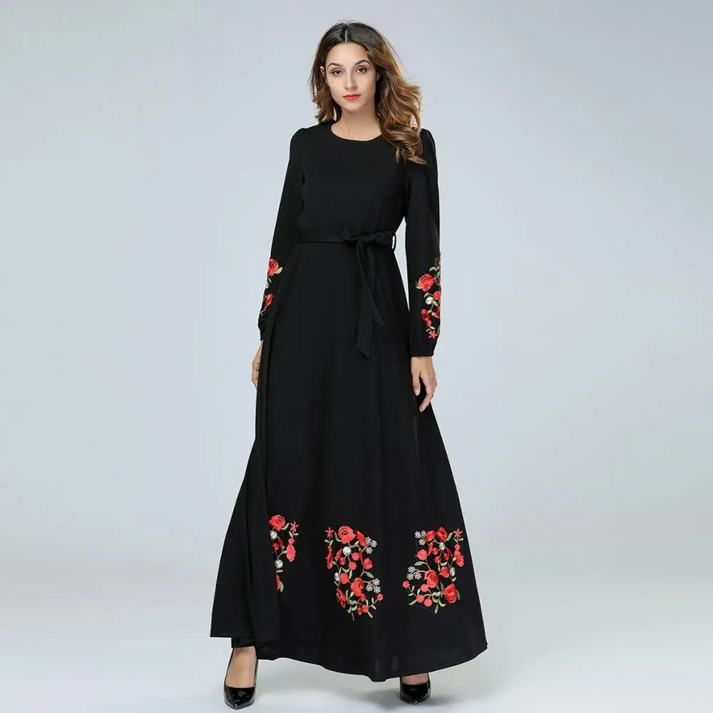 The Middle East Embroidery Robe Abaya Muslim Dress For Women
