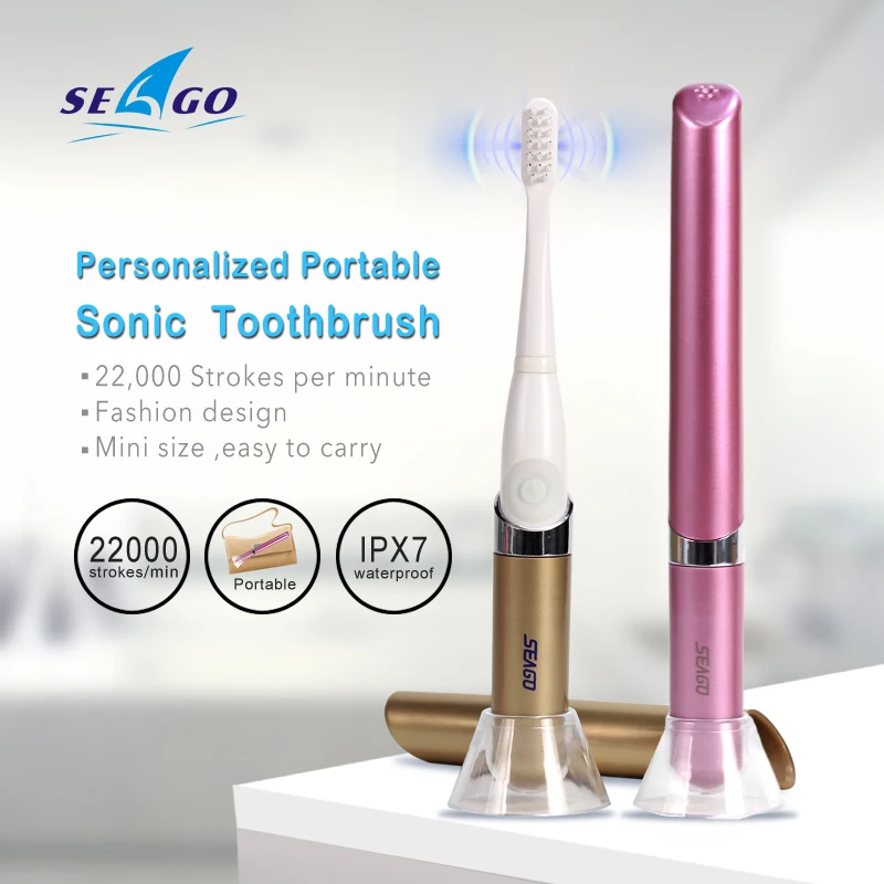 Seago SG-928  Portable Automatic Powerful OEM Smart Electronic Sonic Electric Toothbrush  IPX7 Adult Oral Care with Holder
