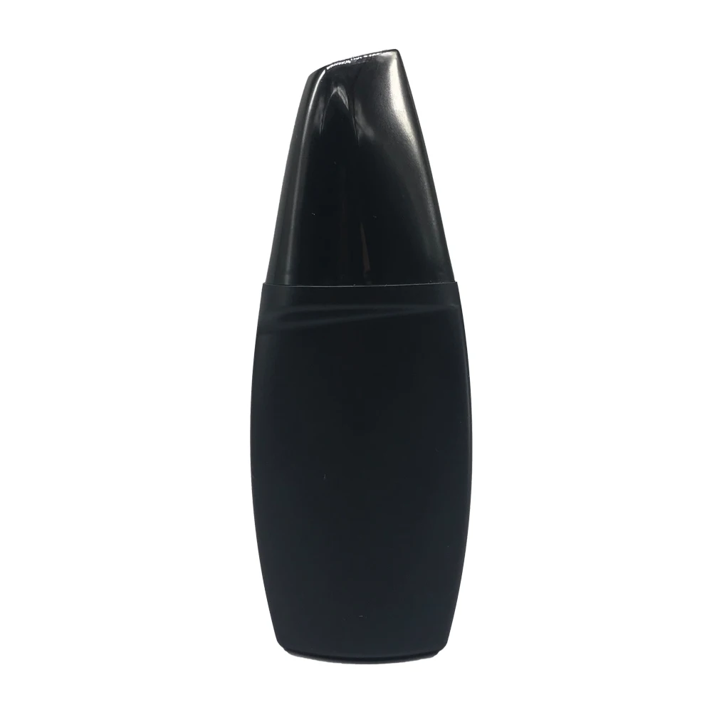 Perfect PE 3oz 100ml plastic black shoe polish cream bottle with sponge applicator