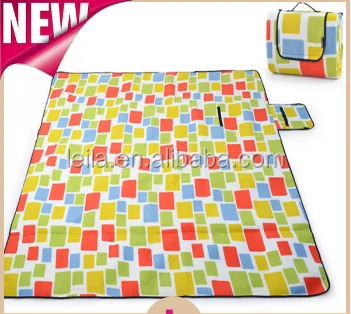 Портативный складной roll-up взвешенный водонепроницаемый пикник на пляже одеяло сумка для пикника