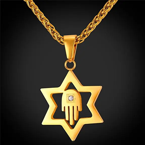 Wholesale Israel Star Of David Jewish Hamsa Hand Amulet Pendant