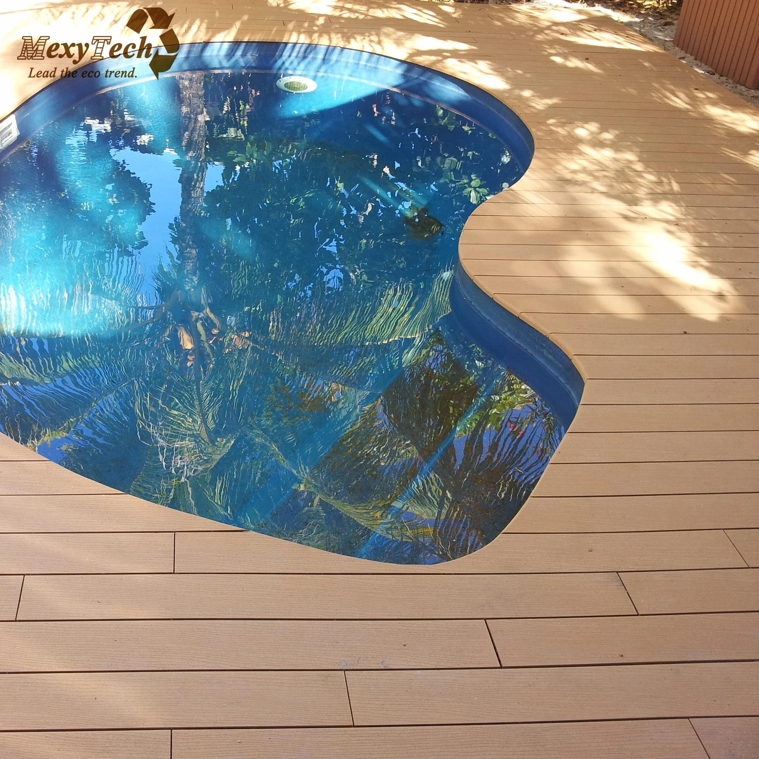 Waterproof terrace no glue outdoor wpc decking anti-slip composite board