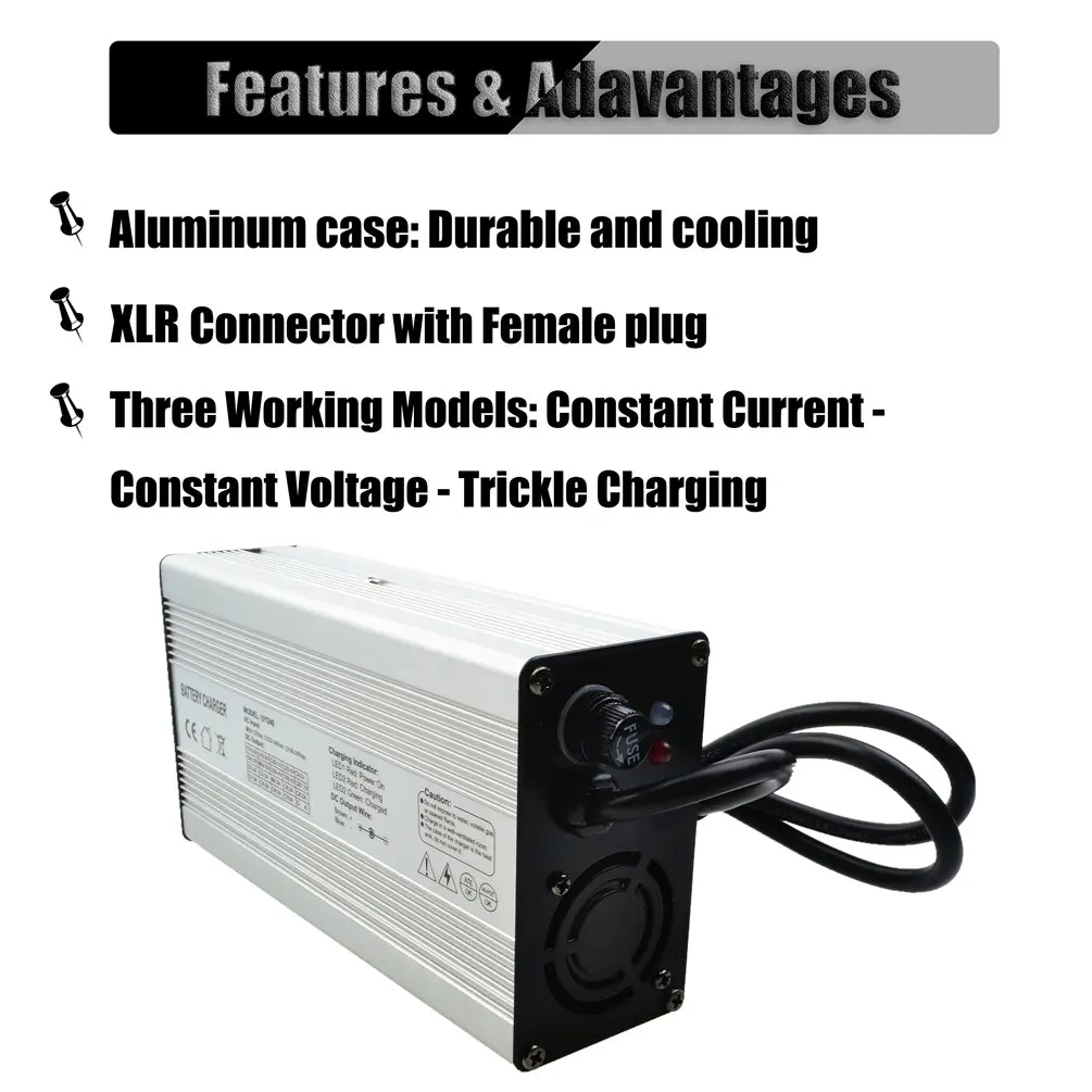 24V Ebike Battery Charger 12A Wheelchair Battery Charger for electric bicycle scooter 29.4V 7S Li-ion Battery Charger