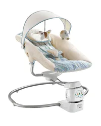 Classic vibration rocker baby bouncer washable seat pad musical baby swing with adorable toys