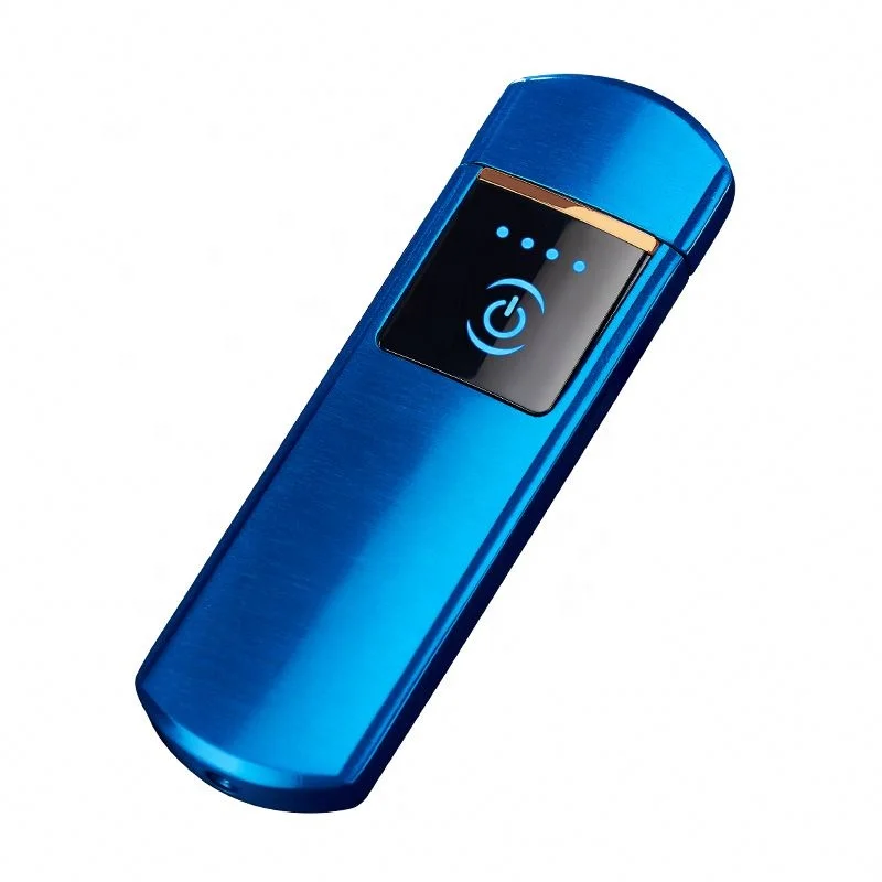 China usb electronic LED light super thin touch induction switch cigarette lighter with gift box