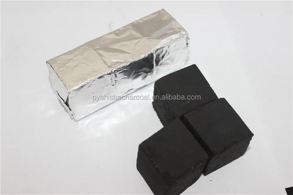 Куб форма шиша скорлупы кокосового ореха уголь