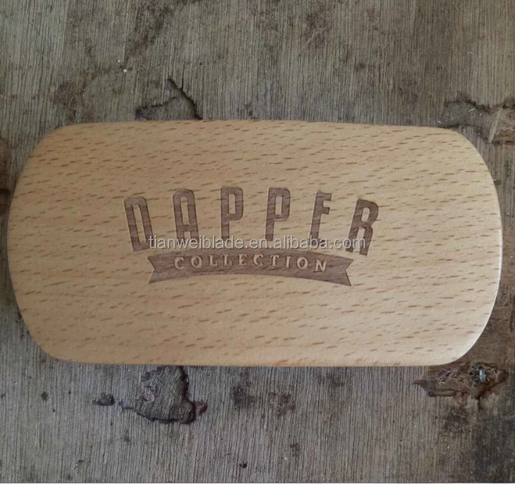 Набор высококачественных деревянных кистей для бороды OEM, набор кистей для бороды и расчески