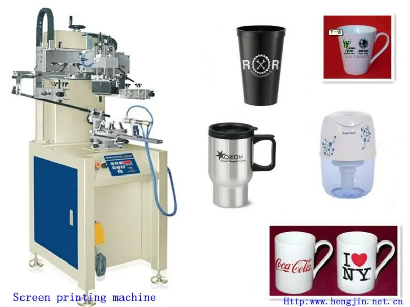 cheaper sale Cylindrical automatic bottle and cup silkscreen printer machine