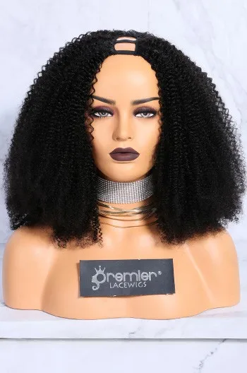2019 new arrival Textured U-Part Wigs Afro Kinky Curly ( For 3c and 4a textures) indian remy hair with cheap price